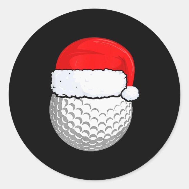 Golf Christmas Pajama Shirt, Men Women Kids  Runder Aufkleber (Vorderseite)