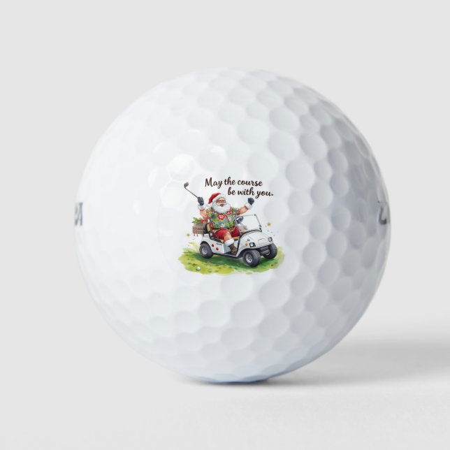 Golf Christmas themed  with Santa Claus Golfball (Vorderseite)