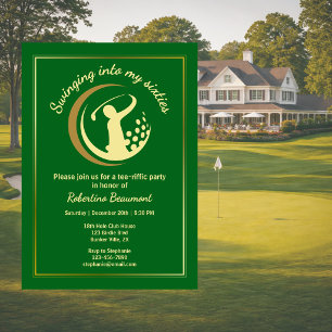 Golf Classic Green Golden Player 60. Geburtstag I Einladung