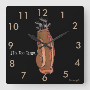 Golf clock quadratische wanduhr