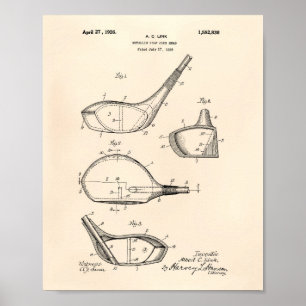 Golf Club 1926 Patentkunst - Alter Peper Poster
