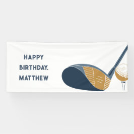 Golf Club and Ball Personalized Golfers Birthday Banner