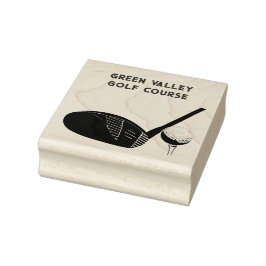 Golf Club and Golf Ball with Custom Text Gummistempel