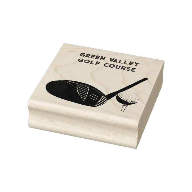 Golf Club and Golf Ball with Custom Text Gummistempel (Stempel)