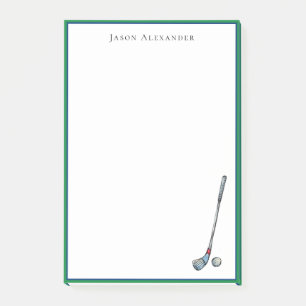 Golf Club & Ball Persönlich Post-it Klebezettel