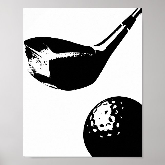 Golf Club Ball Poster Modern Sports Print (Vorne)