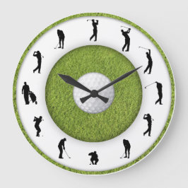 Golf Club Golfer Abbildung Grass Design Uhr
