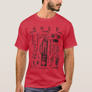 Golf Club Golfer Altes Vintages Patent Zeichn Prin T-Shirt