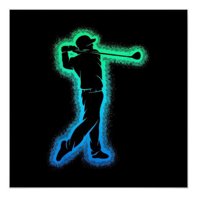 Golf Club Golfer Kinder Jungen Herren Golfspielen Poster (Vorderseite)