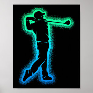 Golf Club Golfer Kinder Jungen Herren Golfspielen Poster