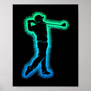 Golf Club Golfer Kinder Jungen Herren Golfspielen Poster