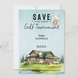 Golf Club Haus für Hochzeiten sparen Sie das Datum Einladung