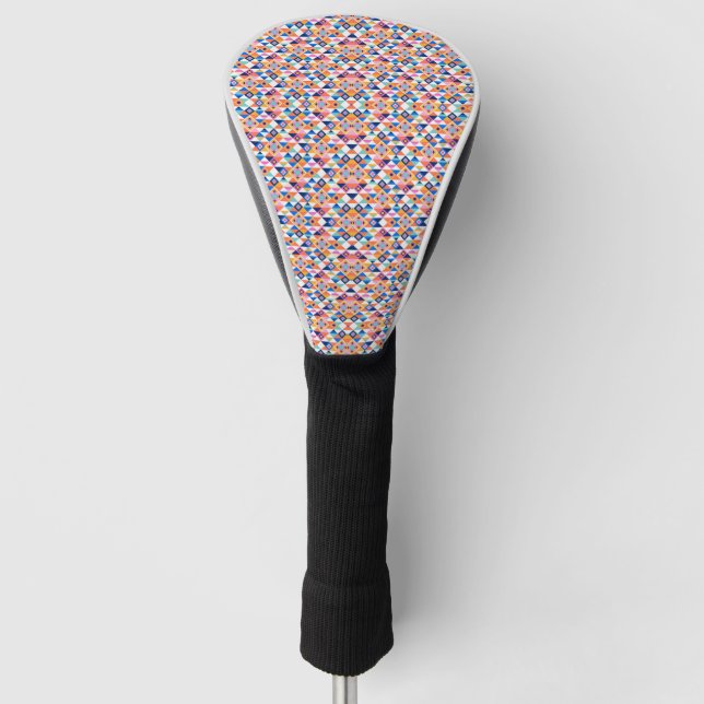 Golf club headcover with a colorful geometric  (Vorderseite)