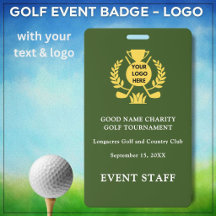 Golf Club League Logo Event Staff Badge