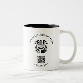 Golf Club League Phone Logo QR Code Zweifarbige Tasse