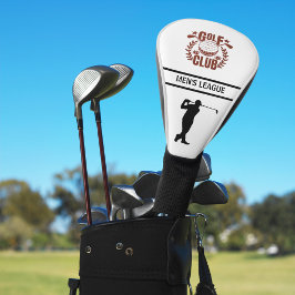 Golf Club Liga Logo Name Golf Swing Weiß Headcover