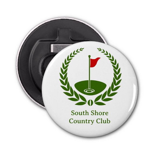 Golf Club Logo Custom Classic Golf Flag Flaschenöffner (Vorderseite)
