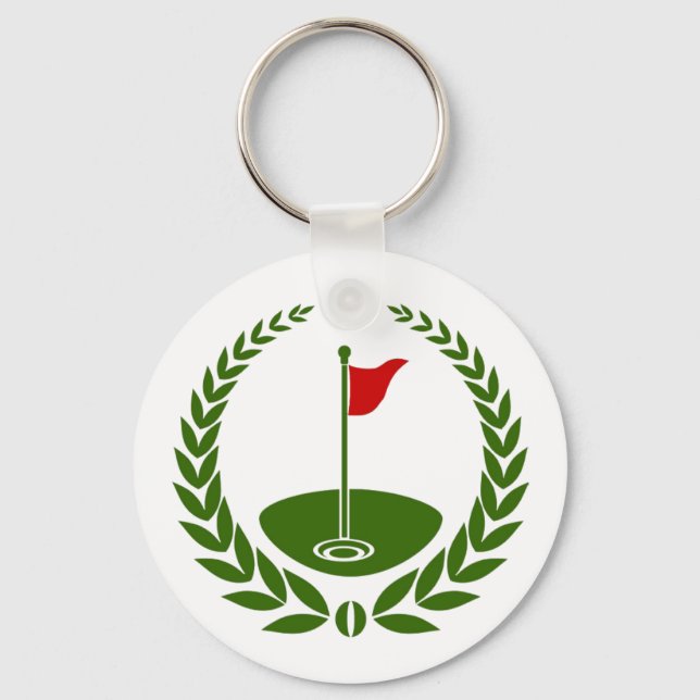 Golf Club Logo Custom Classic Golf Flag /Pro Shop Schlüsselanhänger (Vorderseite)