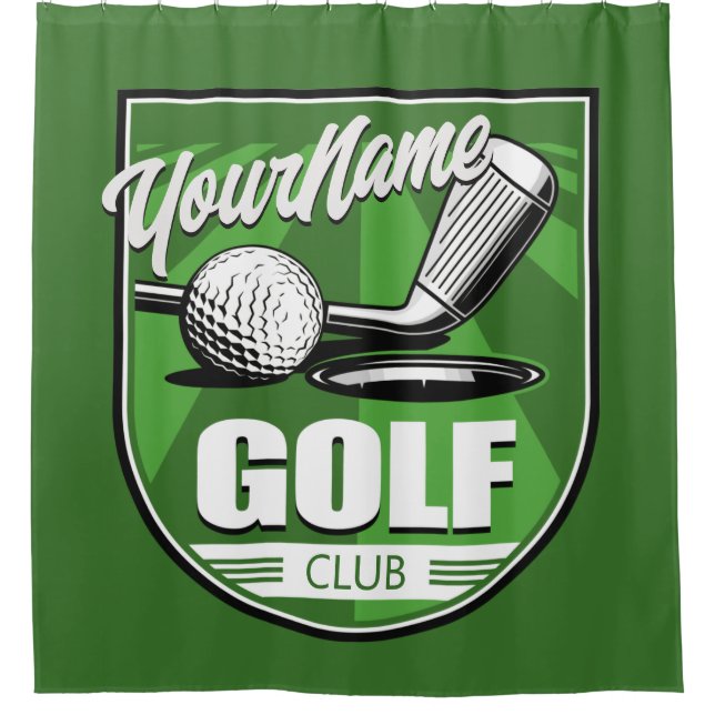 Golf Club NAME Pro Golfer Player Personalisiert Duschvorhang (Vorderseite)