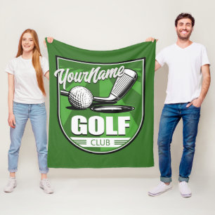 Golf Club NAME Pro Golfer Player Personalisiert Fleecedecke