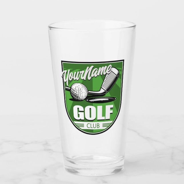Golf Club NAME Pro Golfer Player Personalisiert Glas (Vorderseite)
