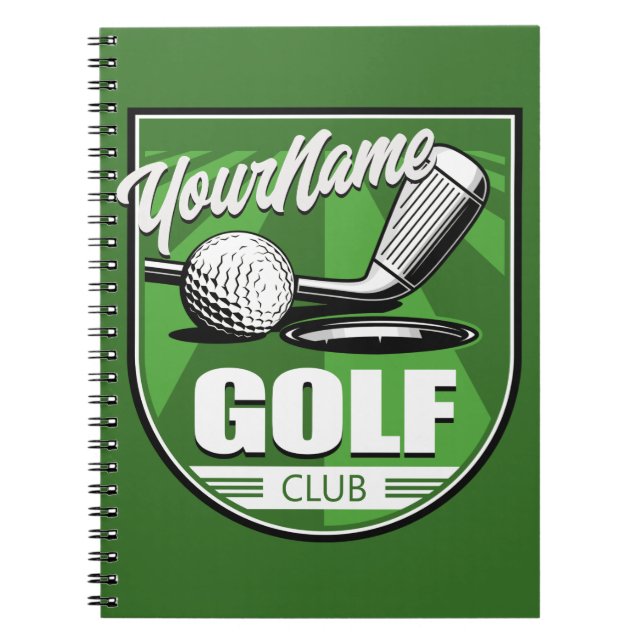 Golf Club NAME Pro Golfer Player Personalisiert Notizblock (Vorderseite)