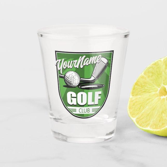 Golf Club NAME Pro Golfer Player Personalisiert Schnapsglas (Vorderseite)