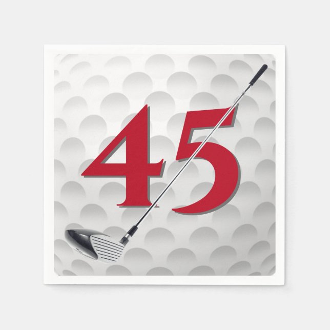 Golf Club Napkins 45. Geburtstag Serviette (Vorderseite)
