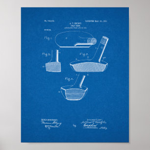 Golf Club Patent - Blueprint Poster