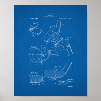 Golf Club Patent - Blueprint Poster