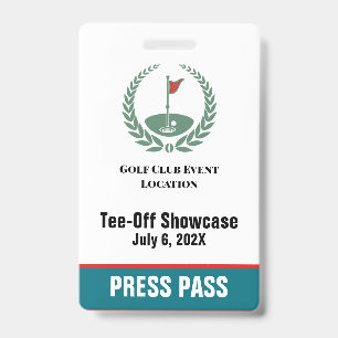 Golf Club Sonderturnier Custom Event Pass Ausweis