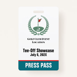 Golf Club Sonderturnier Custom Event Pass Ausweis