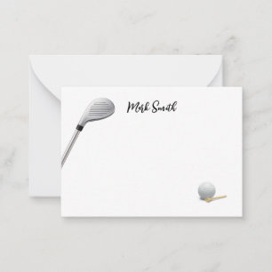Golf Club und Ball mit dem Namen für Golfer Mitteilungskarte