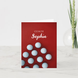 Golf Clubs Art Golf Coach Name für Golfspieler Karte