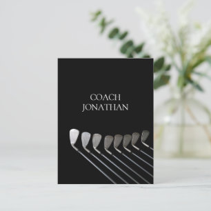 Golf Clubs Art Golf Coach Name für Golfspieler Postkarte