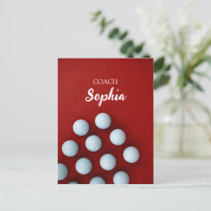 Golf Clubs Art Golf Coach Name für Golfspieler Postkarte