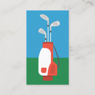Golf Clubs Business Cards - Red Green Blue Visitenkarte
