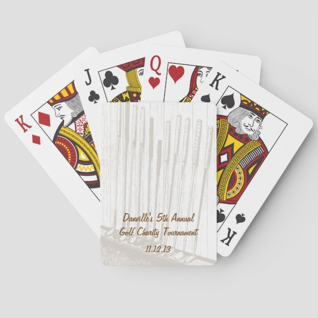 Golf Clubs Custom Playing Cards Spielkarten (Rückseite)