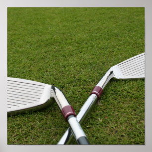 Golf Clubs Print Poster