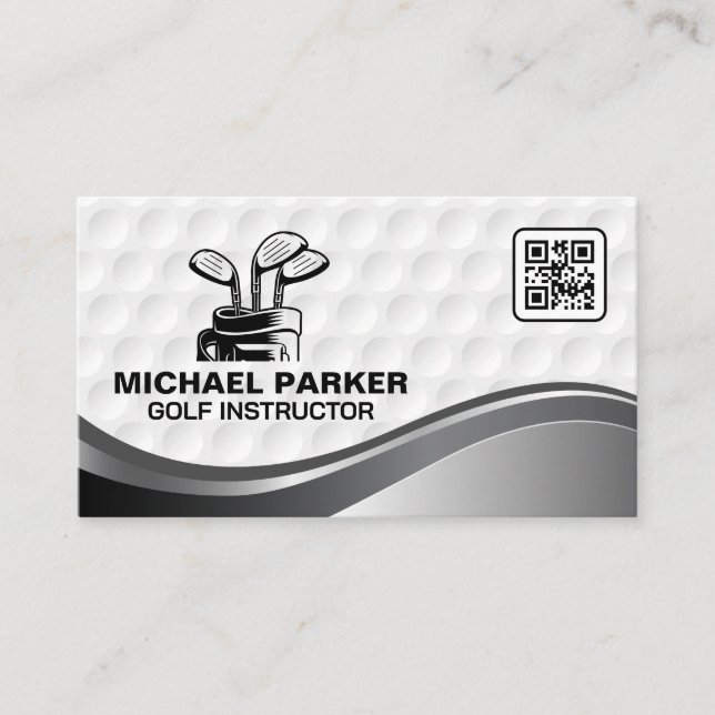 Golf Clubs | QR-Code Visitenkarte (Vorderseite)