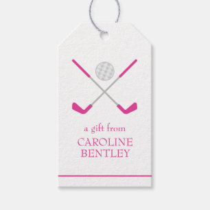 Golf Clubs und Ball Personalisierte Geschenketiket Geschenkanhänger