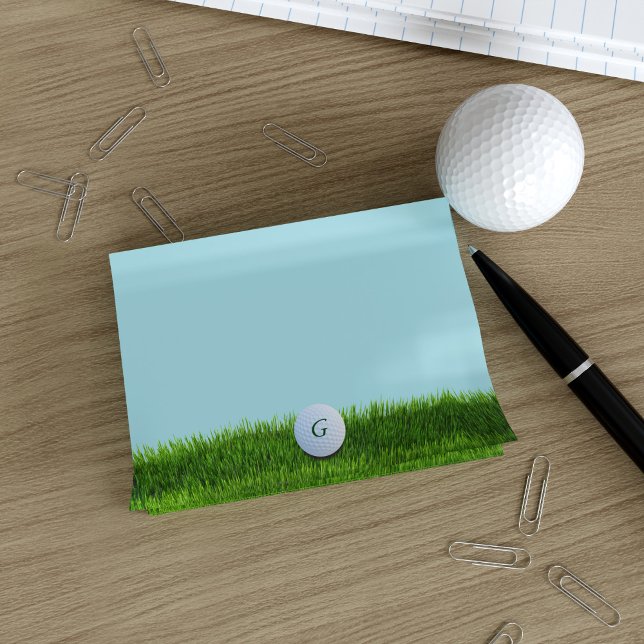 Golf Coach Blue und Green Post - Anmerkungen Post-it Klebezettel (Von Creator hochgeladen)