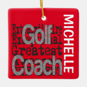 Golf Coach Extraordinaire CUSTOM Keramikornament