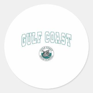 Golf Coast High School Haie C2_1 Runder Aufkleber