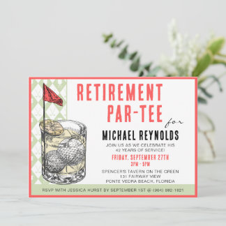Golf Cocktail Party Einladung