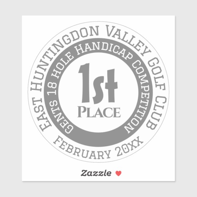 Golf Competition Prize Sticker (Blatt)