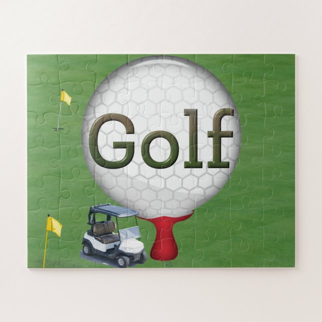 Golf Composite Ball Cart Flags Puzzle (Horizontal)