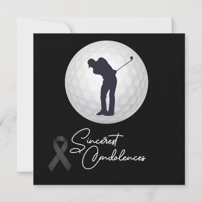 Golf Condolences Beileid für Golfer Karte (Vorderseite)