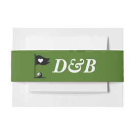 Golf Couple Wedding Einladungsbanderole