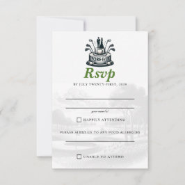 Golf Couple Wedding RSVP Karte